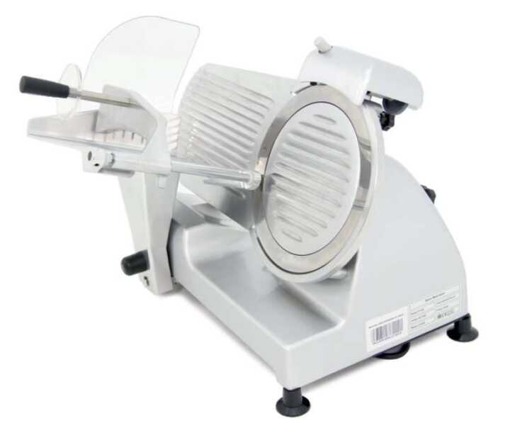 Fiambreira com 220 mm de lâmina e 240W de potência com base de alumínio fundido e envernizamento