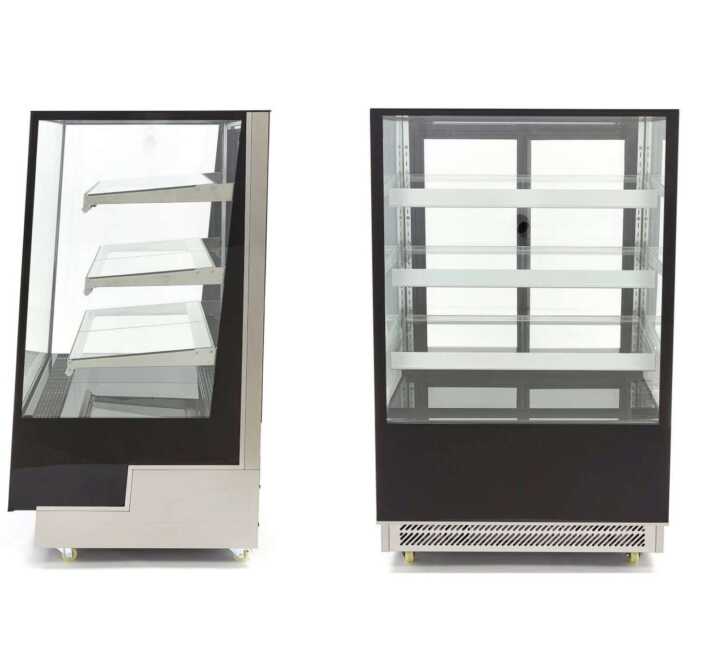 Armário expositor refrigerado ventilado Total de vidro reto com 3 prateleiras de vidro 1200X810X1454h mm