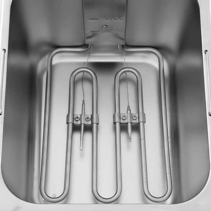Fritadeira eléctrica 8 litros SEM torneira 265 x420 x340h mm