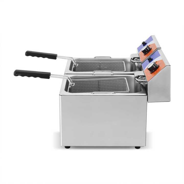 Fritadeira eléctrica 8+8 litros SEM torneira 550 x420 x340h mm