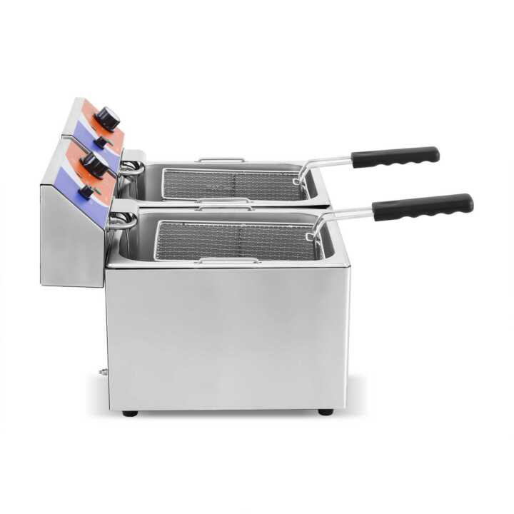 Fritadeira eléctrica 8+8 litros SEM torneira 550 x420 x340h mm