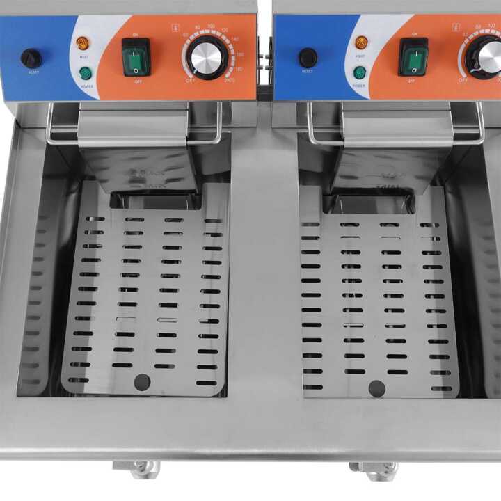 Fritadeira eléctrica 10+10 litros COM torneira 570x470x345h mm