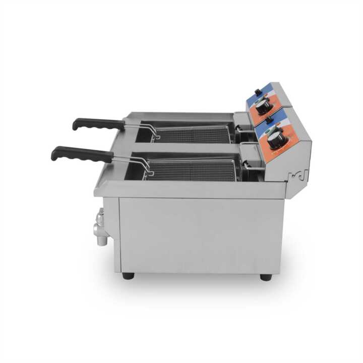 Fritadeira eléctrica 10+10 litros COM torneira 570x470x345h mm