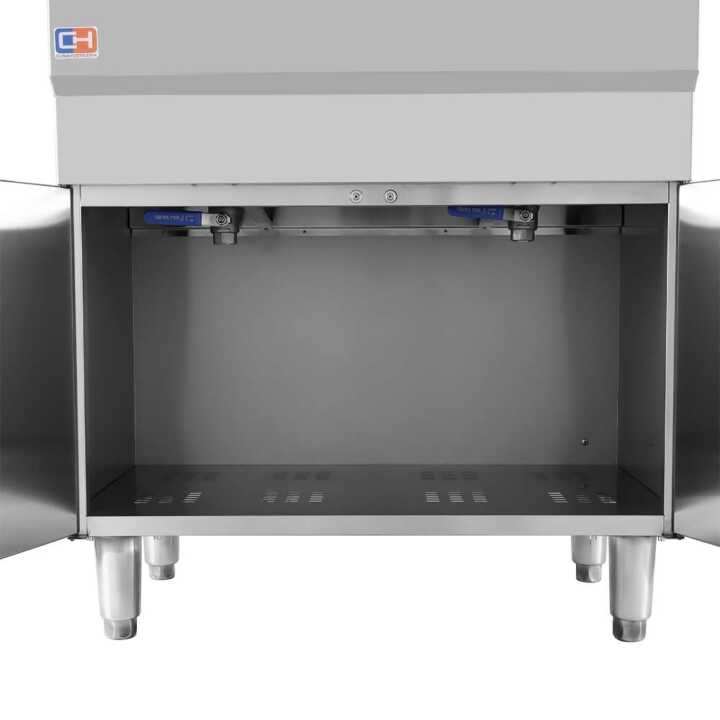 Fritadeira eléctrica 14+14 litros com móvel 740x550 x910h mm