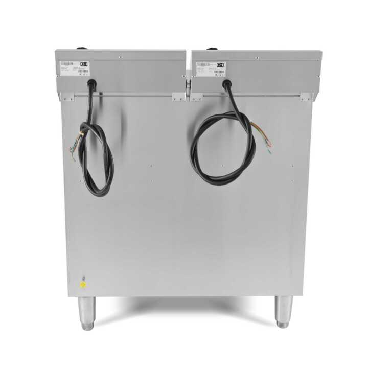 Fritadeira eléctrica 14+14 litros com móvel 740x550 x910h mm