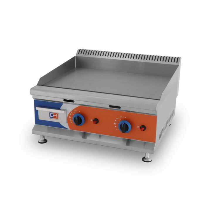 Frytops a gás Propano Aço Aço rectificado 12mm de 655x570x370h mm