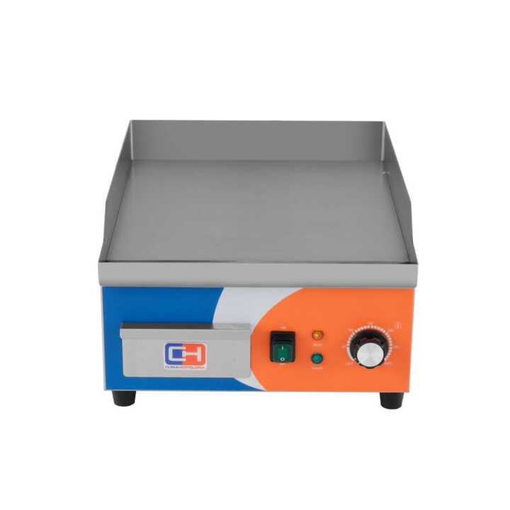 Fry Top eléctrica em aço rectificado 10mm de 360x460x220h mm