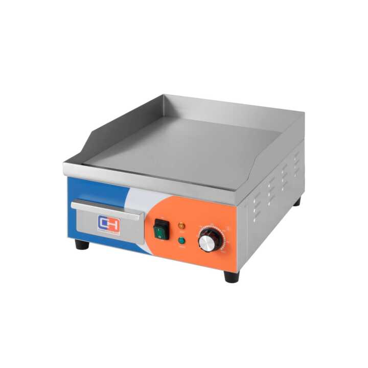 Fry Top eléctrica em aço rectificado 10mm de 360x460x220h mm