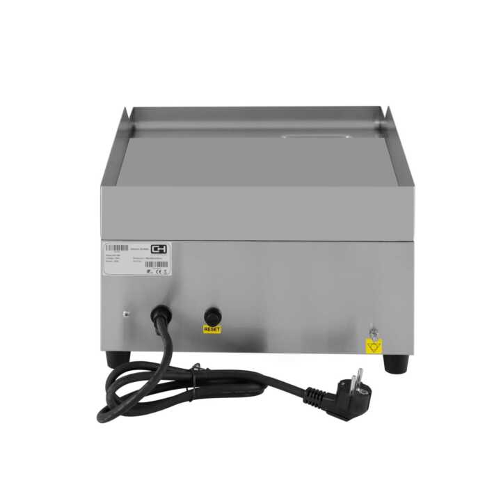 Fry Top eléctrica em aço rectificado 10mm de 360x460x220h mm