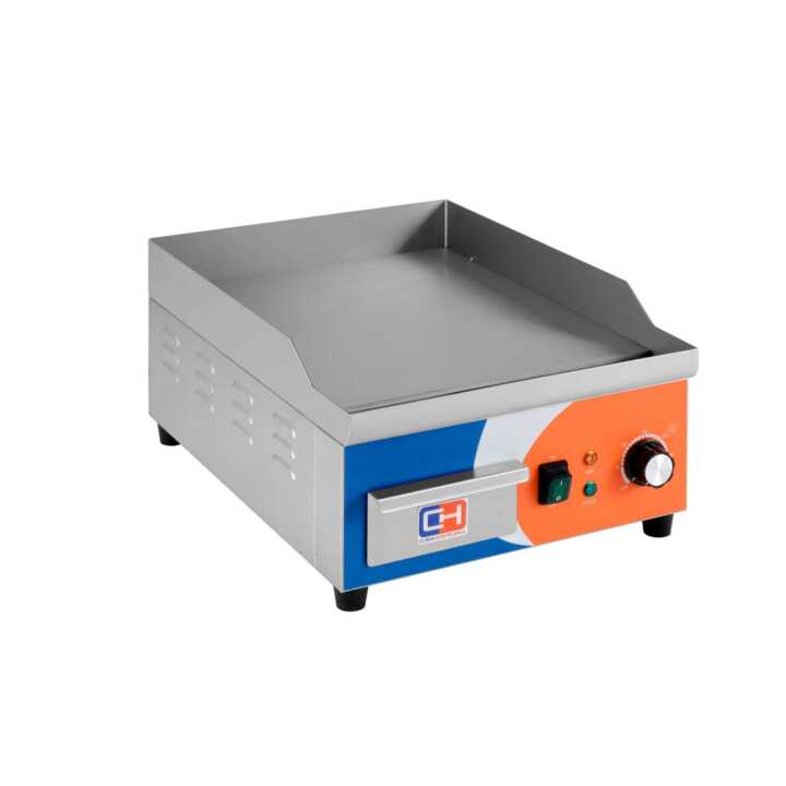 Fry Top eléctrica em aço rectificado 10mm de 360x460x220h mm