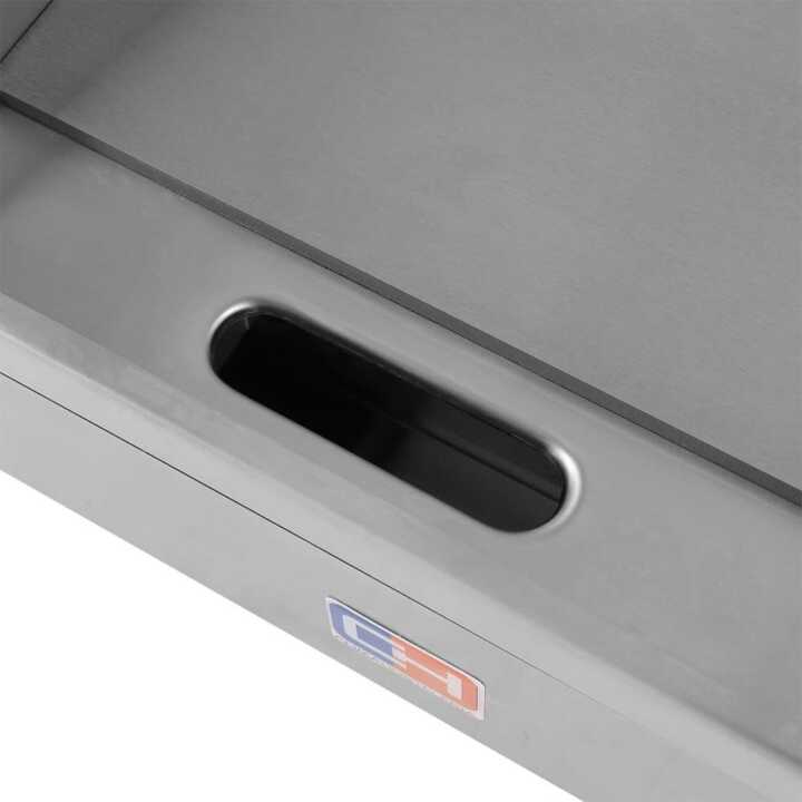 Fry Top eléctrica Grelha de aço rectificada 10mm Económica 740x490x240h mm