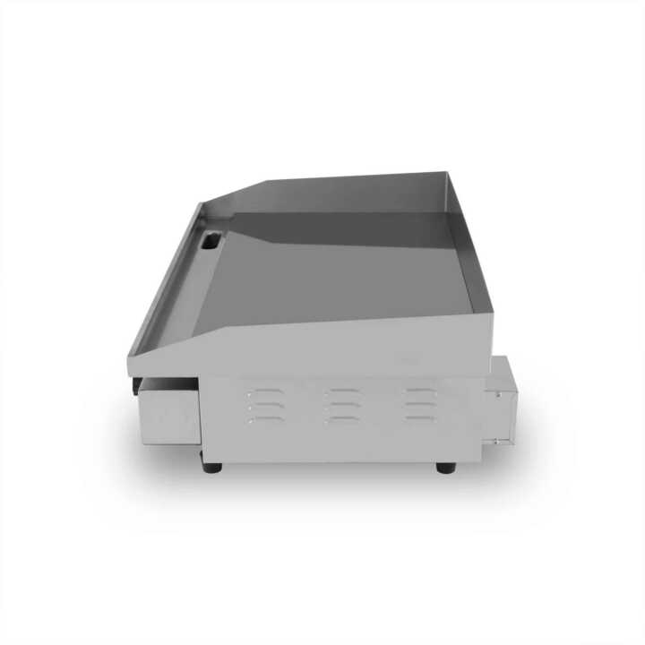 Fry Top eléctrica Grelha de aço rectificada 10mm Económica 740x490x240h mm