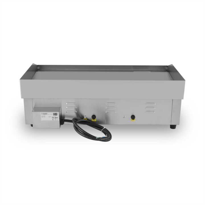 Fry Top eléctrica Grelha de aço rectificada 10mm Económica 740x490x240h mm