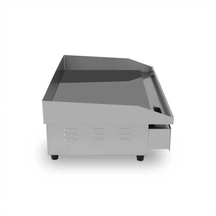 Fry Top eléctrica Grelha de aço rectificada 10mm Económica 740x490x240h mm