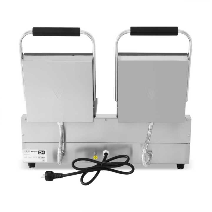 Máquina de waffles eléctrica dupla 1,5+1,5KW 63X380X270h m