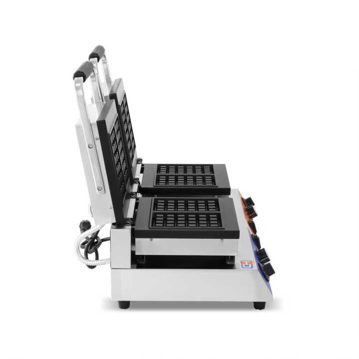 Máquina de waffles eléctrica dupla 1,5+1,5KW 63X380X270h m