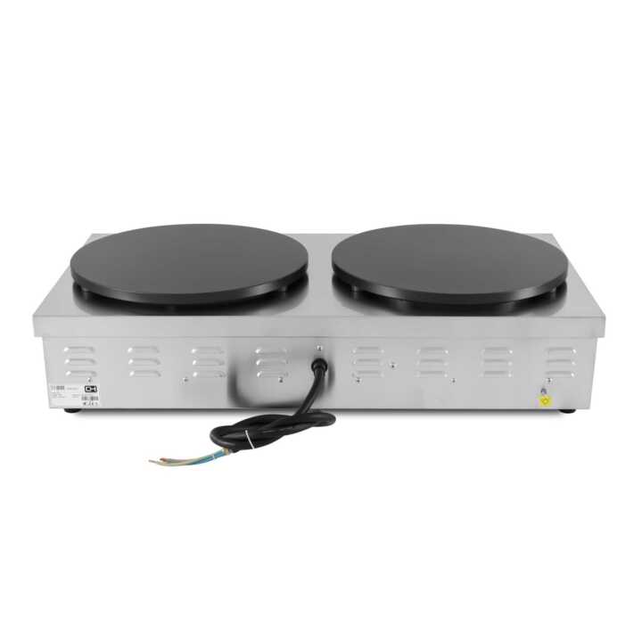 Máquina de fazer crepes eléctrica dupla 3+3KW 890x490x220h mm