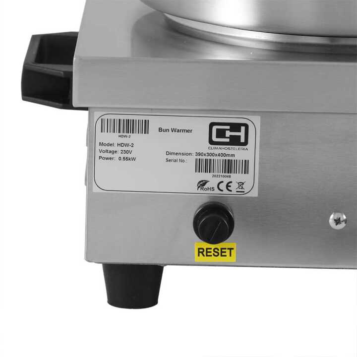 Máquina de 2 espetos para Hot Dogs 390x290x410h mm