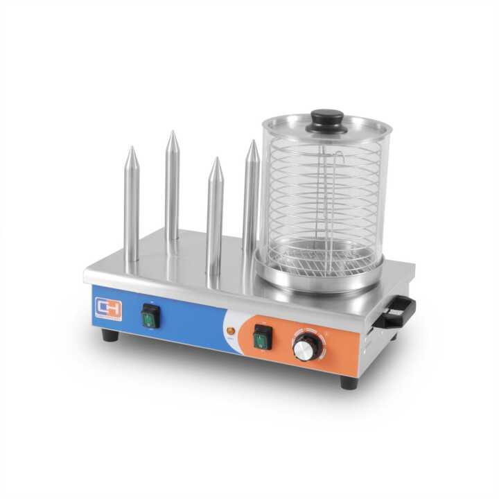 Máquina de 4 espetos para Hot Dogs 540x290x410h mm