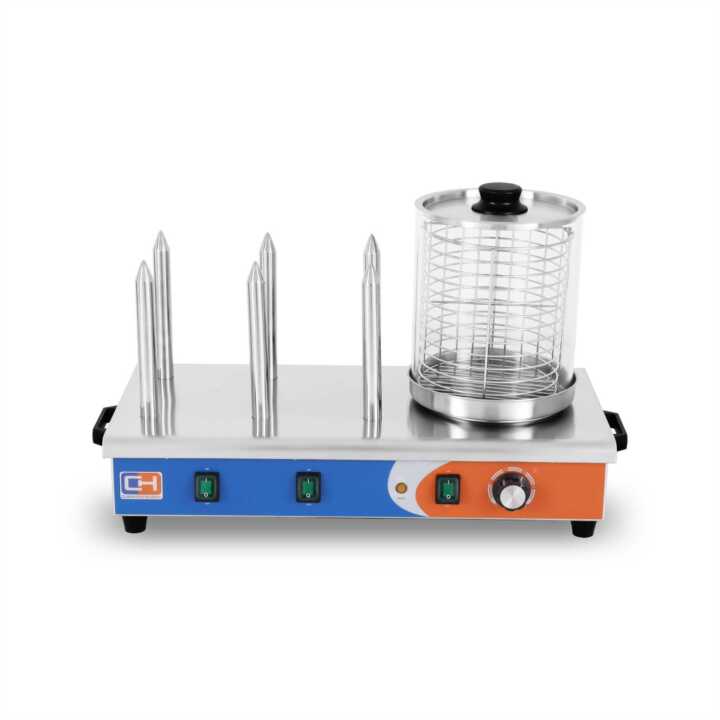Máquina de 6 espetos para Hot Dogs 6 espetos 660x290x410h mm