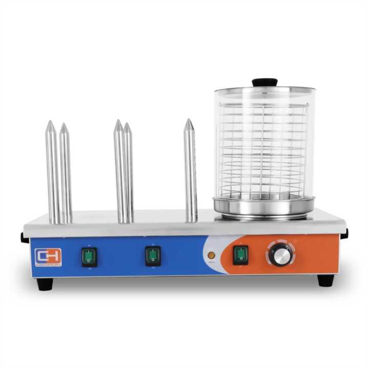 Máquina de 6 espetos para Hot Dogs 6 espetos 660x290x410h mm