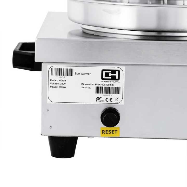 Máquina de 6 espetos para Hot Dogs 6 espetos 660x290x410h mm