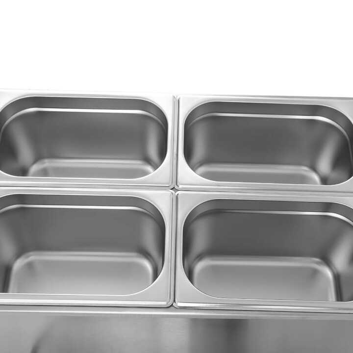 Banho-maria 4  GN1/4 de 600x335 x260h mm