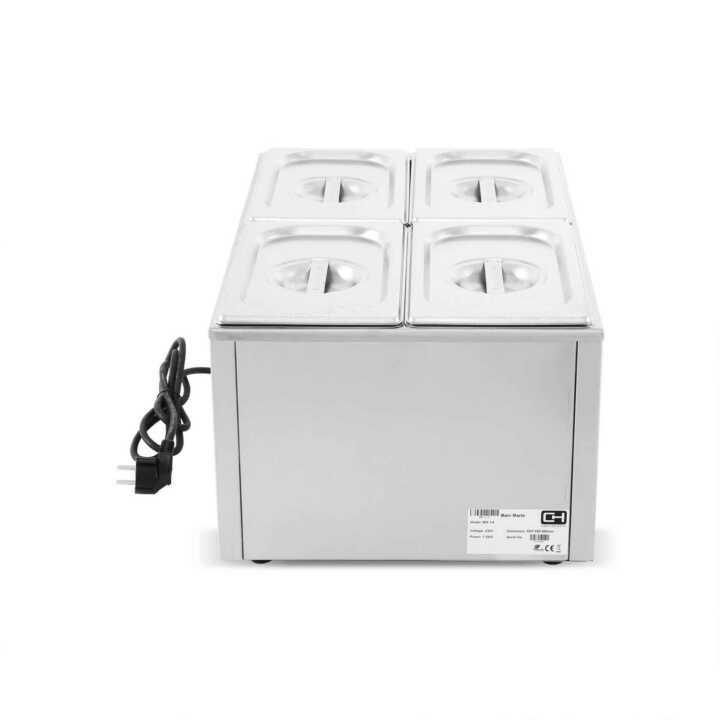 Banho-maria 4  GN1/4 de 600x335 x260h mm