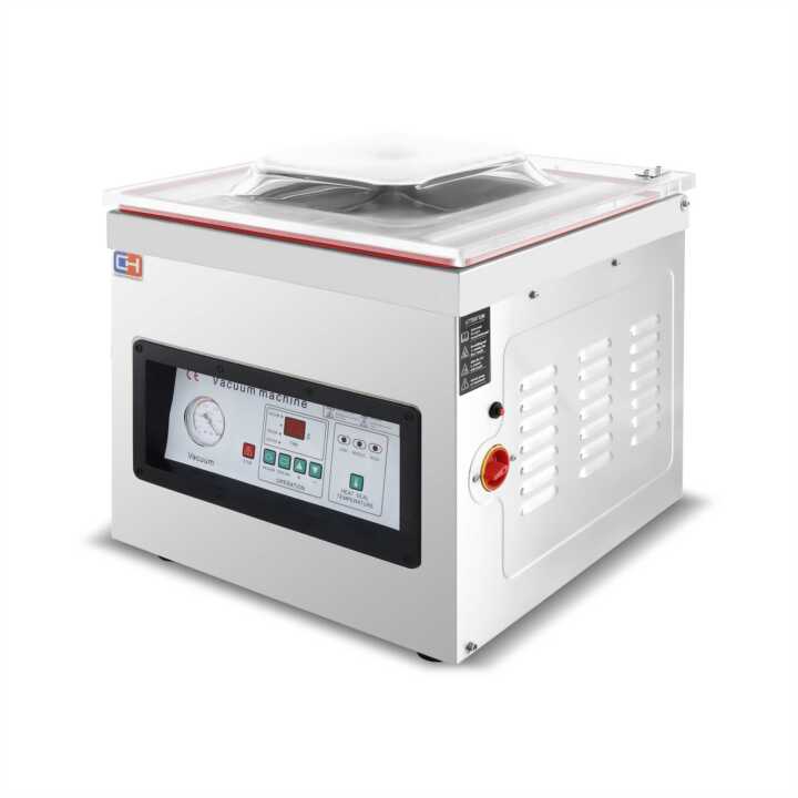 Máquina de embalagem a vácuo 2 barras de soldadura 400mm de 550x490x590h mm