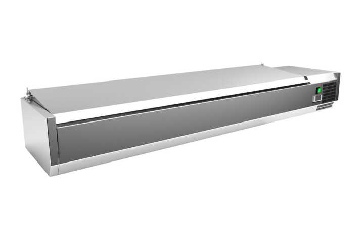 Vitrina 8 tabuleiros GN1/3 com tampa 1800 x395 x270h mm