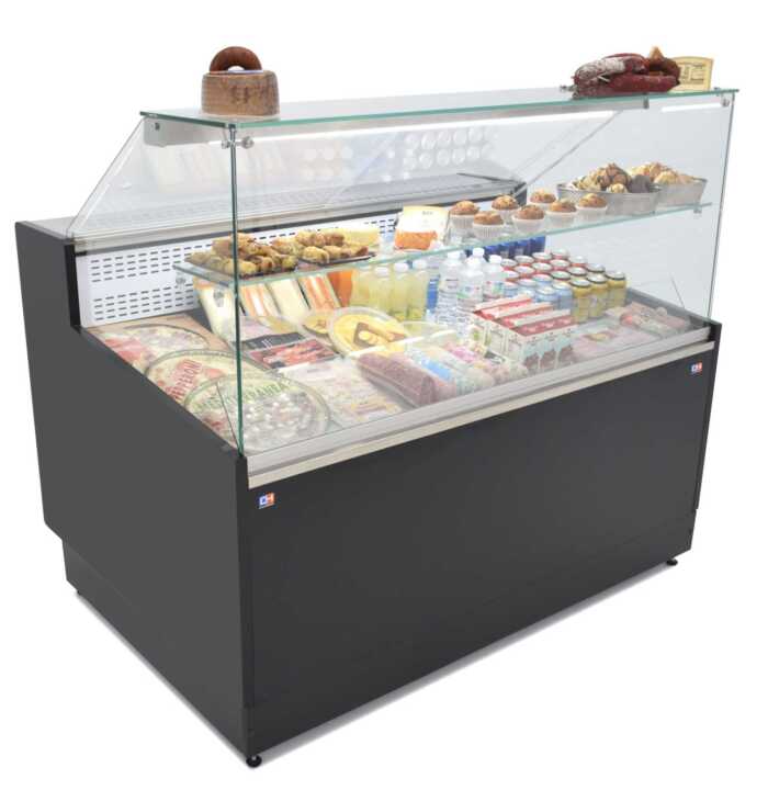 Armário expositor refrigerado 1,5 metros Profundidade 973 mm Frio estático Frio estático