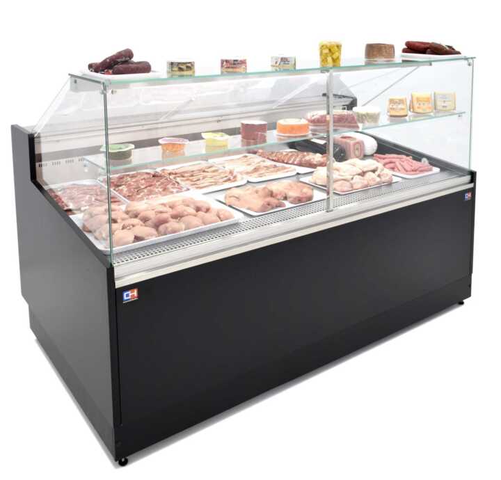 Vitrina Refrigerada 1,5 metros de profundidade 1100 Frio Ventilado - Vitrina Inox -