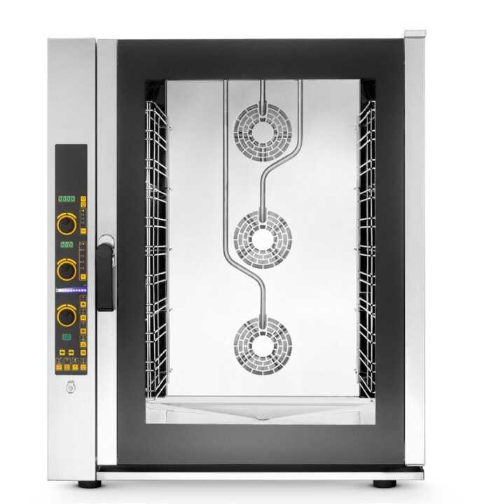 Forno elétrico de convecção ELECTRÓNICO com VAPOR 11 tabuleiros GN1/1