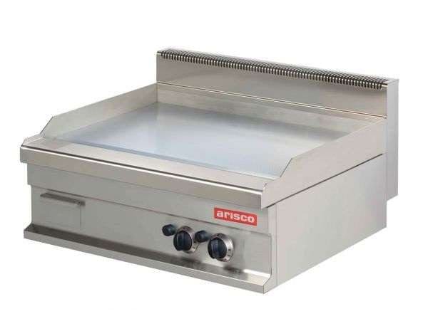 Fry Top A Gás Em Aço Liso 15 mm
 Com Cromagem Dura 12Kw 800X700X290H mm