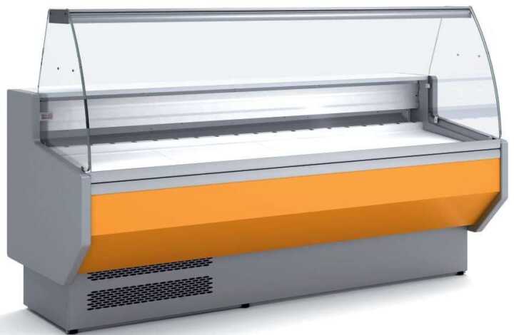 Vitrina Refrigerada Com Vidro Curvo Profundidade 800 Dim
1305X800X1235H mm