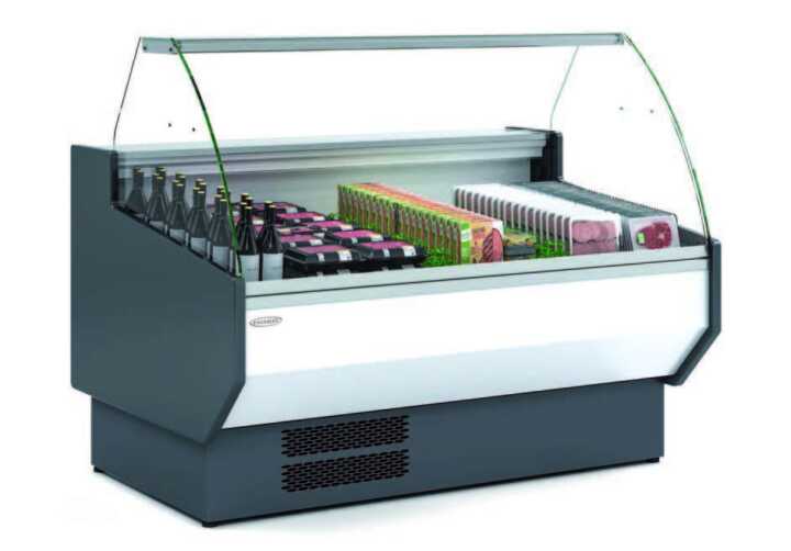 Vitrina Refrigerada Com Vidro Curvo Profundidade 1100 Dim
 2995X1100X1235H mm