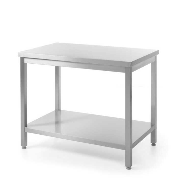 Mesa de trabalho com prateleira - aparafusada, profundidade: 600 mm, 1000x600x(H)850mm
