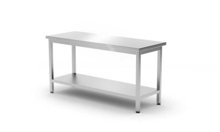 Mesa de trabalho com prateleira - aparafusada, profundidade: 600 mm, 1600x600x(H)850mm