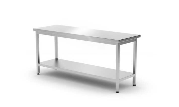 Mesa de trabalho com prateleira - aparafusada, profundidade: 600 mm, 1800x600x(H)850mm
