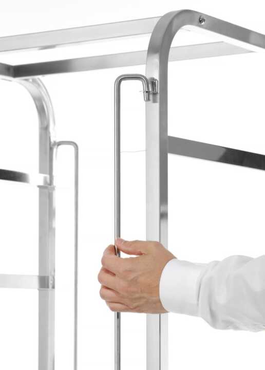 Carrinho móvel para cestos para máquina de lavar loiça - 7 x 500 x 500 mm, 615x560x(H)1700mm
