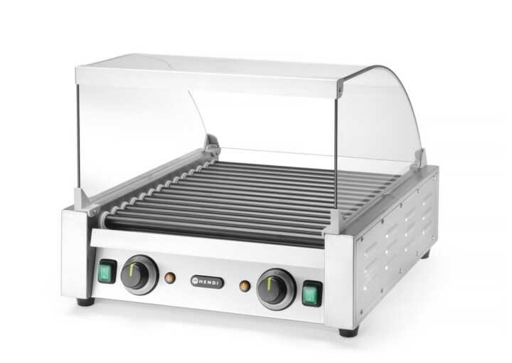 Cobertura de vidro para grelhas de salsichas, 470x591x(H)250mm