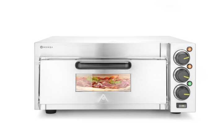 Forno de piza compacto, Prateado, 230V/2000W, 580x560x(H)275mm