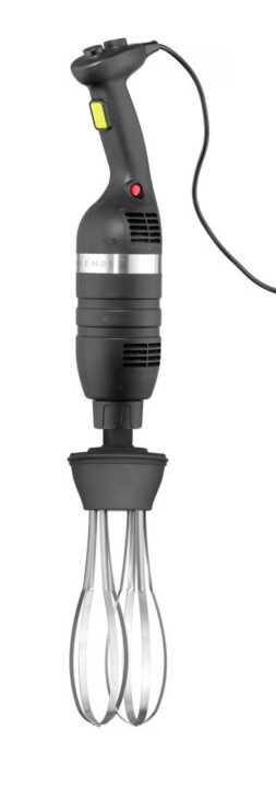 Conjunto: Triturador 350 com velocidade variável + batedor + suporte de parede, Preto, 230V/350W, ø100x110mm