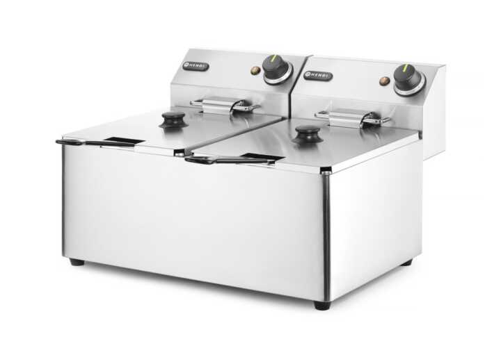 Fritadeira  - 2x 8L, 16L, 230V/7000W, 542x430x(H)351mm