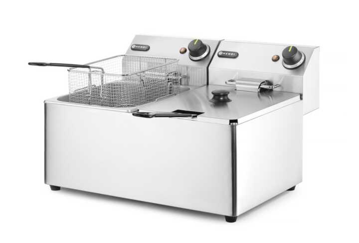 Fritadeira  - 2x 8L, 16L, 230V/7000W, 542x430x(H)351mm