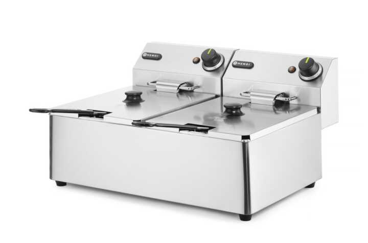 Fritadeira  - 2x 6L, 12L, 230V/6600W, 550x430x(H)305mm