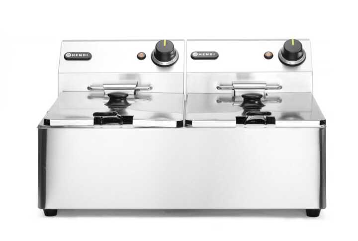 Fritadeira  - 2x 6L, 12L, 230V/6600W, 550x430x(H)305mm