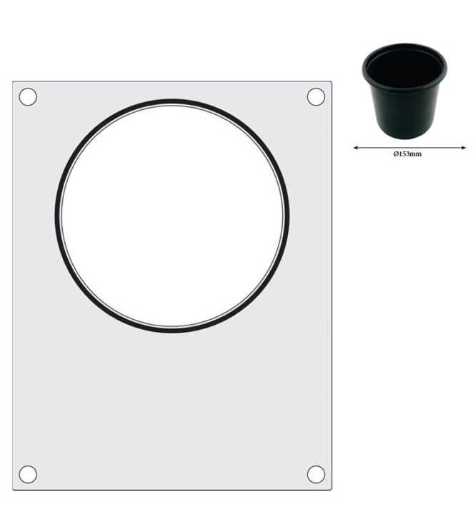 Tabuleiro para seladora térmica matrix, para um tabuleiro (227x178 mm) com três compartimentos