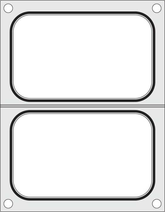 Tabuleiro para seladora térmica matrix, para dois tabuleiros de 178x113 mm