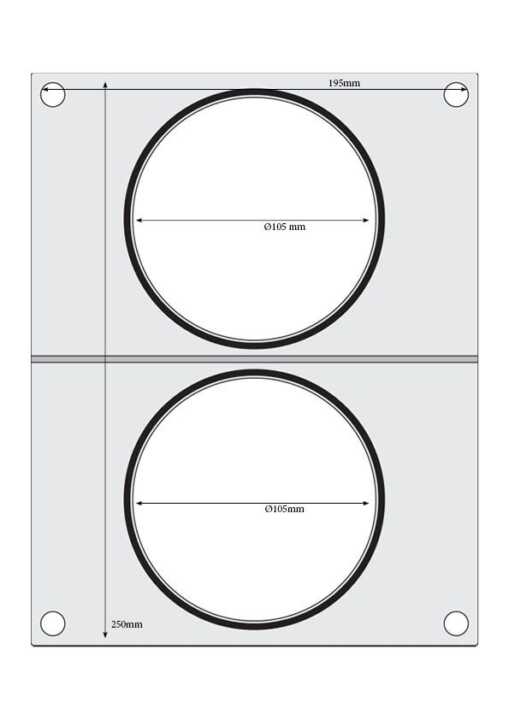 Tabuleiro para seladora térmica matrix, para dois recipientes de sopa ø115 mm